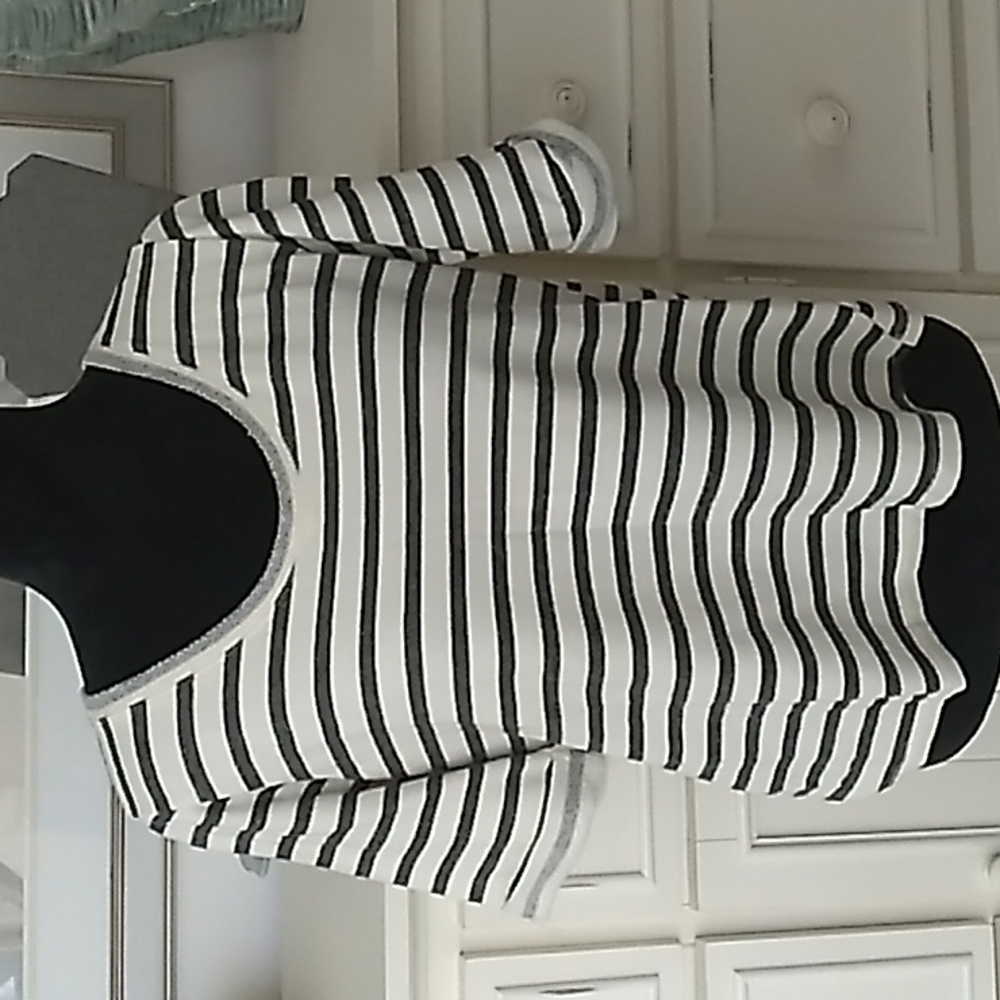 Green Envelope Striped Top